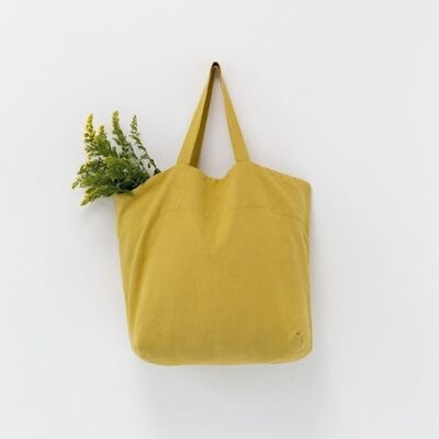 Lemon Curry Linen Big Bag