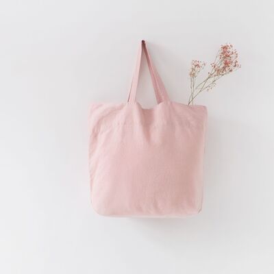 Misty Rose Linen Big Bag