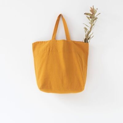 Mustard Linen Big Bag