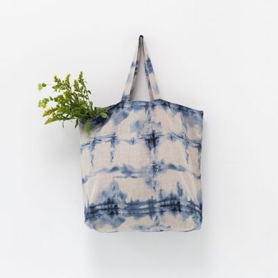 Tie Dye su Big Bag in lino naturale