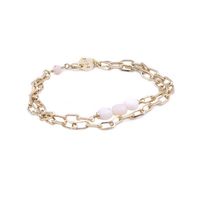 Double Berlingot bracelet - Pink Opal