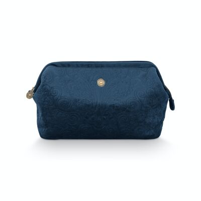 PIP - Cosmetic Purse Extra Large Velvet Quilted Days Blue 30x20.7x13.8cm