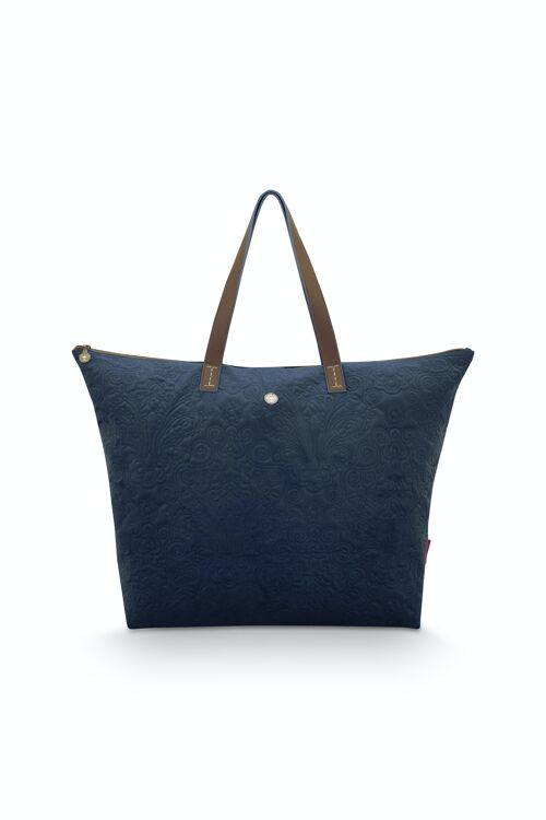 PIP - Tote Bag Velvet Quiltey Days Blue 66x20x44cm