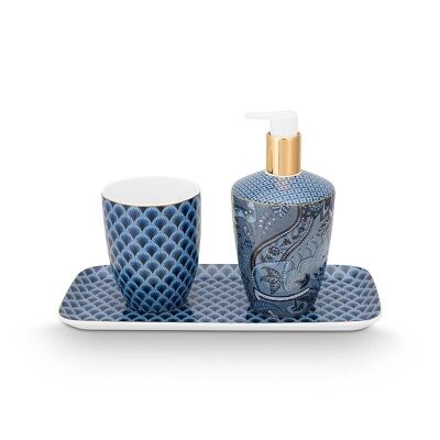 PIP - Set/3 Accessori Bagno Kyoto Festival Blu