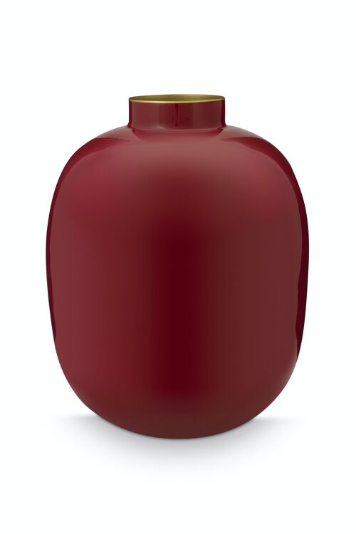 PIP - Vase métal Rouge foncé - 32cm