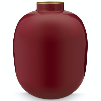 PIP - Dark red metal vase - 32cm
