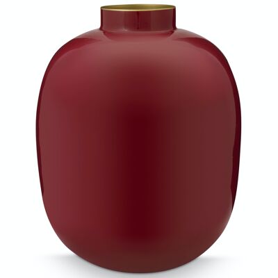 PIP - Vase métal Rouge foncé - 32cm