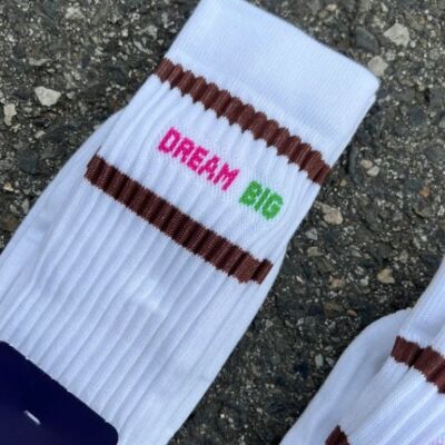 Chaussettes dream big marron femme