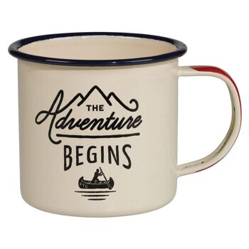 Tasse en émail - Adventure Begins Cream 11fl.oz/325ml 1