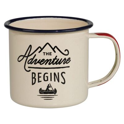 Taza esmaltada - Adventure Begins Cream 11fl.oz/325ml