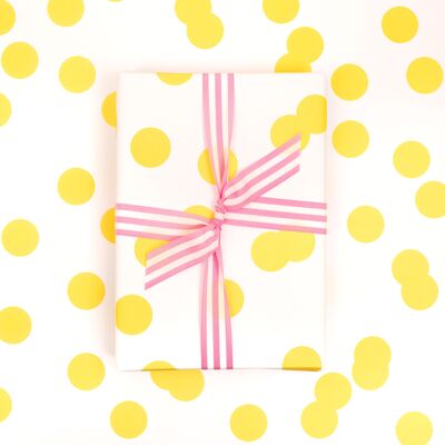 Yellow Polka Dot, Wrapping Paper