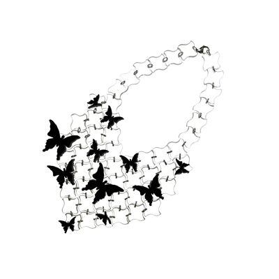 Collier papillon Monte Carlo en plexiglas