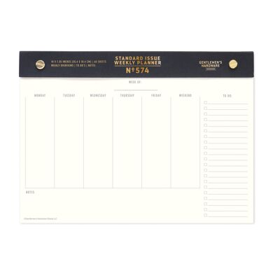 Standard Issue Undated Weekly Planner Notepad