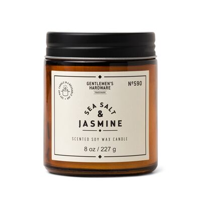 Glass Jar Candle (227g) - Sea Salt & Jasmine