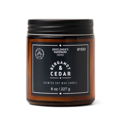 Glass Jar Candle (227g) - Bergamot & Cedar