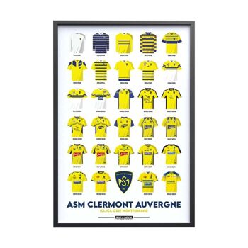 RUGBY | ASM Clermont Auvergne Maillots Historiques - 30 x 40cm 3