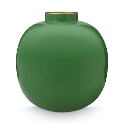 PIP - Green metal vase - 23cm