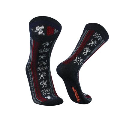 Toromuerto I Heritage Socks I Alpaca, Bamboo & Merino for Men & Women - Navy | ANDINA OUTDOORS