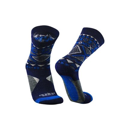 Incatrail I Hike and Trek Chaussettes I Alpaga, Bambou & Mérinos pour Homme & Femme - Bleu | ANDINA EN PLEIN AIR