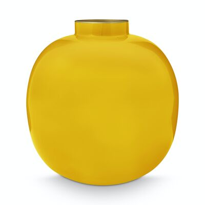 PIP - Jarrón de metal amarillo - 23cm