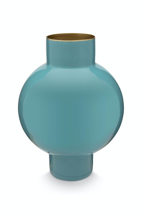 PIP - Vase métal S Vert d'eau - 18x24cm