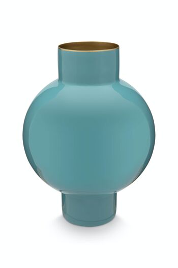 PIP - Vase métal S Vert d'eau - 18x24cm 1