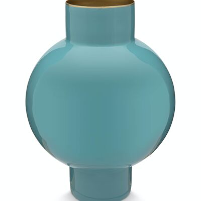 PIP - Vase métal S Vert d'eau - 18x24cm