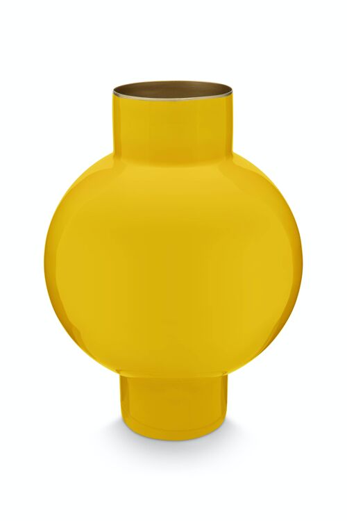 PIP - Vase métal S Jaune - 18x24cm