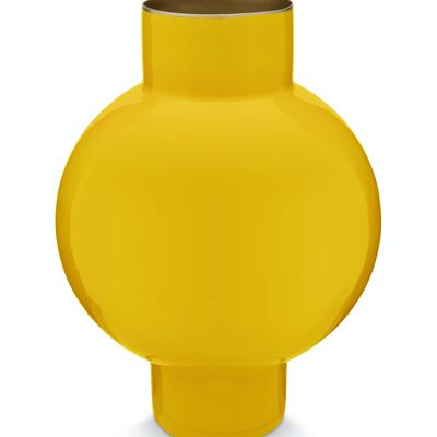 PIP - Metal Vase S Yellow - 18x24cm
