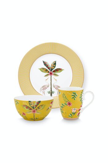 PIP - Coffret déjeuner La Majorelle Jaune 3pcs 1