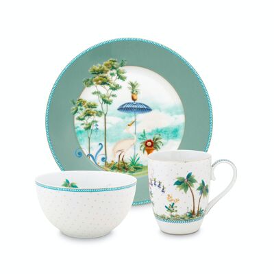 PIP - Coffret petit déjeuner 3 pcs Jolie Bleu