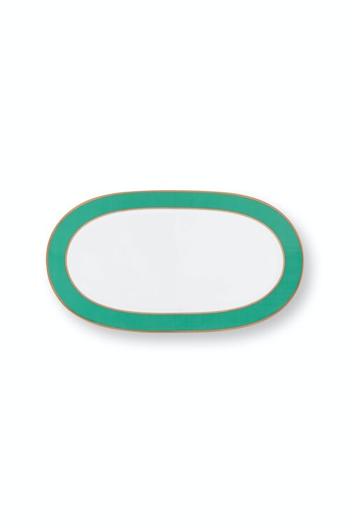 PIP - Plat rectangulaire Pip Chique Or-Vert - 28x16x2cm