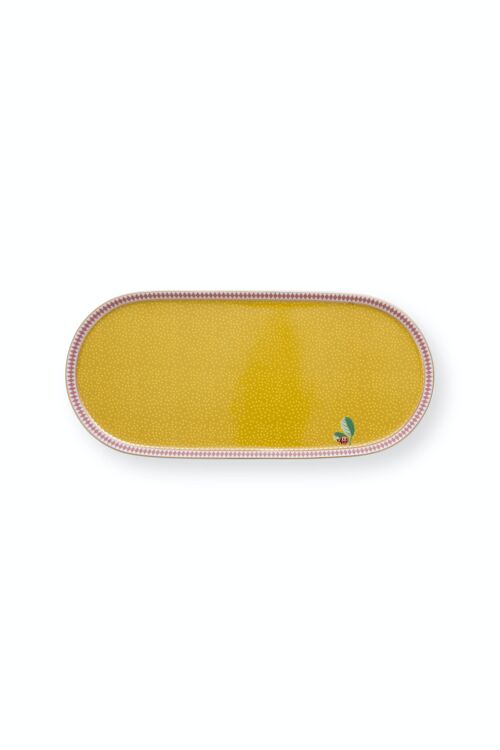 Petit plat ovale La Majorelle Jaune 25x12cm - PIP STUDIO