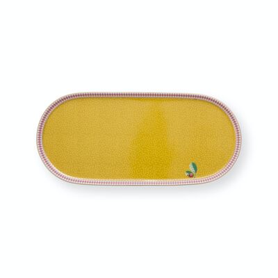 PIP - Small oval dish La Majorelle Yellow 25x12cm