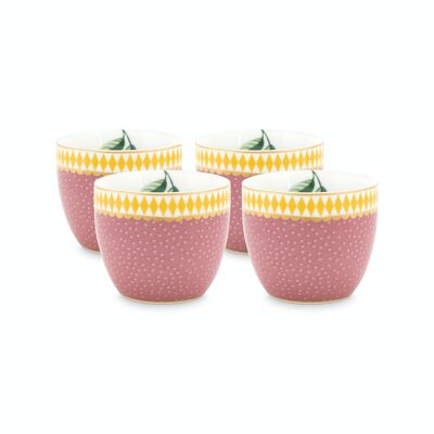PIP - Set of 4 egg cups La Majorelle Pink
