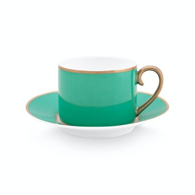 PIP- Pair tea cup Pip Chique Gold-Green - 220ml