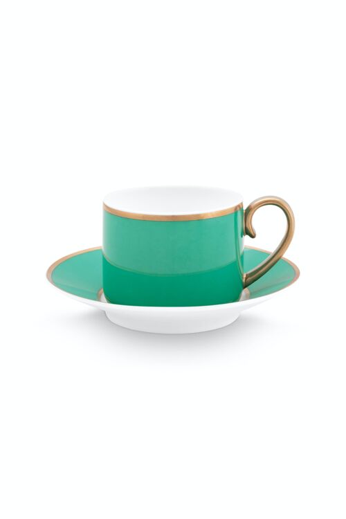 Paire tasse café PIP STUDIO Chique Or-Vert - 120ml - PIP STUDIO