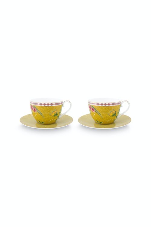 Coffret 2 Paire tasse thé La Majorelle Jaune 280ml - PIP STUDIO