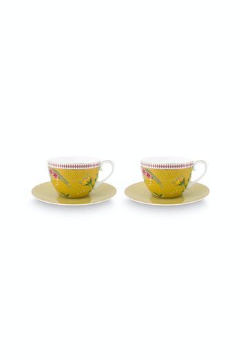 PIP - Coffret 2 Paire tasse thé La Majorelle Jaune 280ml 1