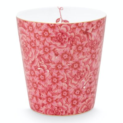 PIP - Petit mug sans anse Royal Stripes Fleurs Rose 230ml