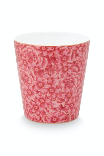 PIP - Petit mug sans anse Royal Stripes Fleurs Rose 230ml 2