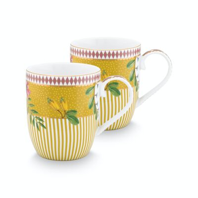 PIP - Set of 2 small mugs La Majorelle Yellow 145ml