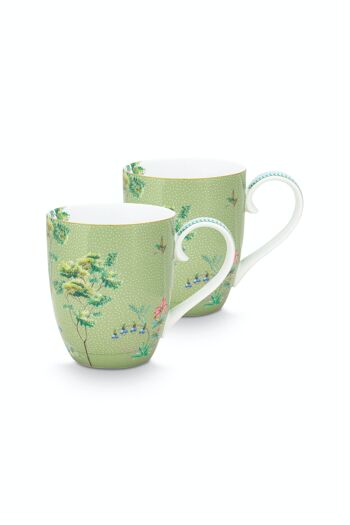 PIP - Coffret 2 mug XL Jolie Heron vert 450ml