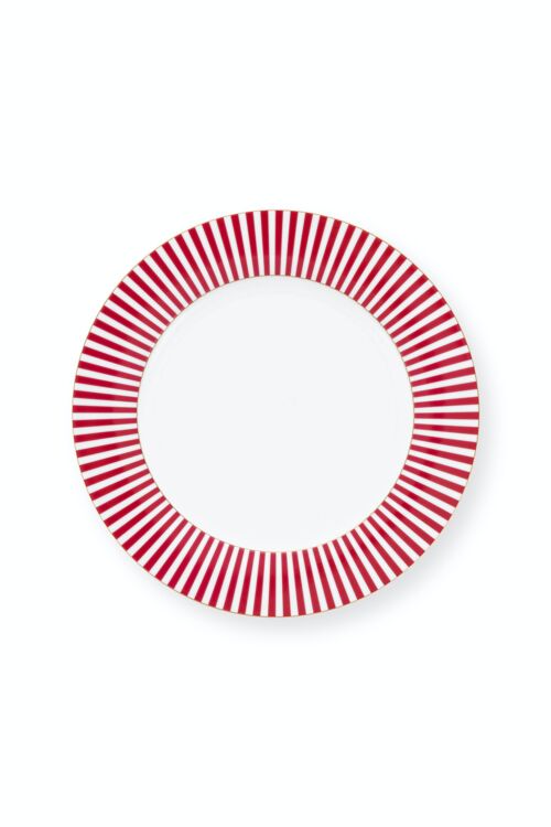 PIP - Assiette plate Royal Stripes Rose - 26,5cm