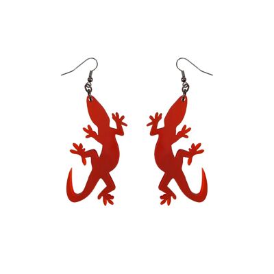 Plexiglass gecko earrings