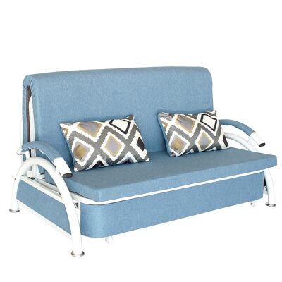 Extendable 2-seater sofa Florenta blue 160x190cm