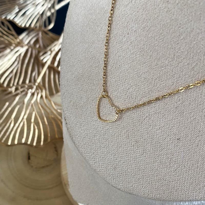 Collana CUORE in oro - Connettore a forma di cuore