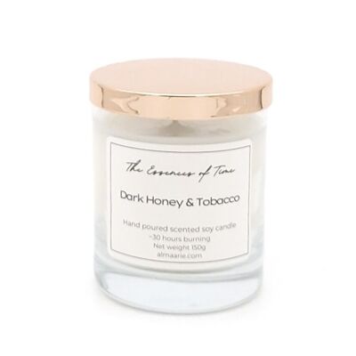 Dark Honey and Tobacco Scented Soy Candle 150g