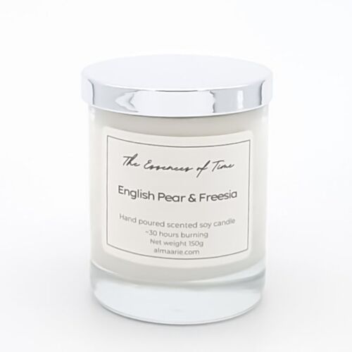 English Pear and Freesia Scented Soy Candle 150g