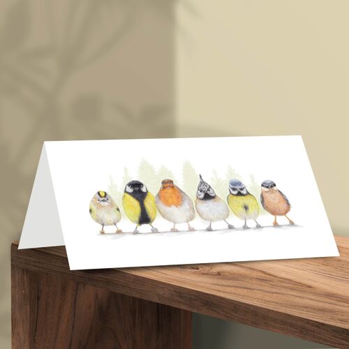 Greeting Card Birds, Animal Cards, Funny Birthday Card, Blank Card, Party Card, Invitation, 12.3 x 17.5 cm, Cute Little Birdies, Bird Card, Europe D